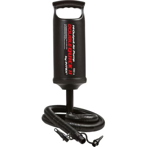 Pompe à air manuelle double tête noire pour gonflage rapide (1/5)