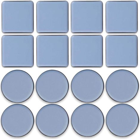 16 pièces Patins en Téflon Adhésifs Patin Glisseur en Teflon Patins en Téflon pour Meubles Patins Autocollants en Téflon Patins de Meubles Ronds pour Chaises et Fauteuils (A)-Fei Yu (1/5)
