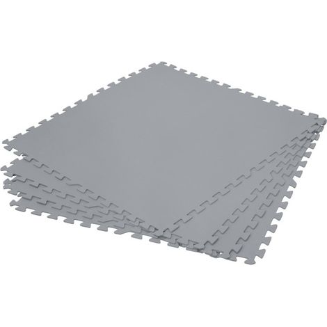 Bestway Lot de 9 tapis de sol - 78 x 78 cm - gris (1/2)