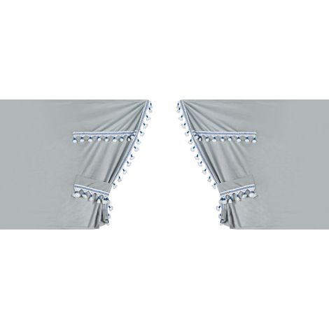 Luxury Smart, set tende in poliestere per camion - Argento/Blu