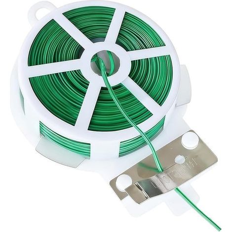 Plant binding tape, 100-meter long twisted wire, suitable for climbing plants, vines, shrubs and flowers. (1/5)
