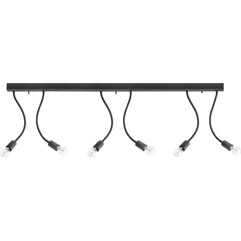 Plafonnier Nowodvorski FLEX métal noir 6xE27 150cm (1/2)