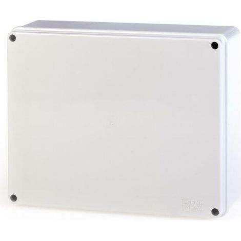 Caja de conexiones scame 240x190 ip56 686,208. las cajas de conexiones están hechas de material termoplástico libre de halógenos, a prueba de golpes y auto-extinguible. el acoplamiento de la cubierta
