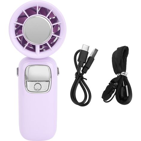 Ventilatore turbo flessibile, 100 velocità, raffreddamento intenso, affichage LED, suspendre (viola) (1/5)