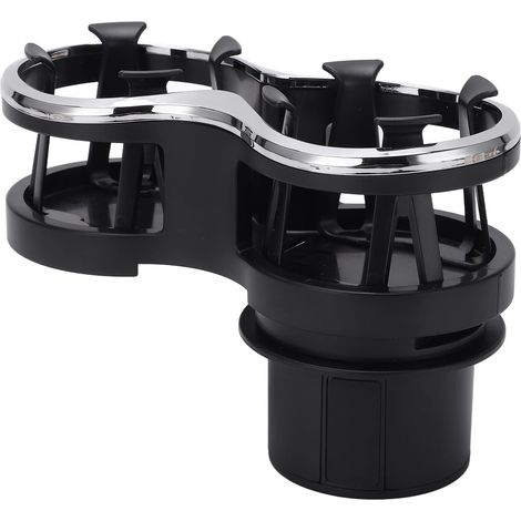 Porte-gobelet Robuste 2 en 1, Peut Contenir Deux Bouteilles, Paroi Intérieure élastique, Support de Tasse de Voiture Extensible Universel Multifonctionnel avec adapté aux Tasses (1/5)