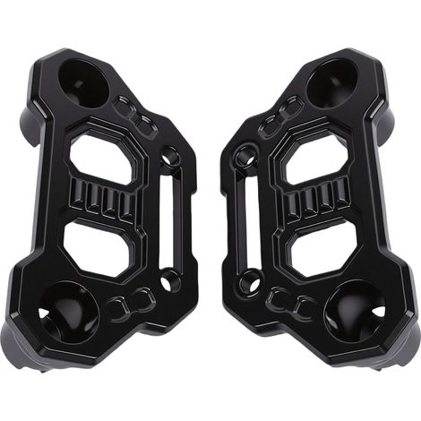 Light Bar Hood Mounting Brackets, Adjustable Sliding Rail Top Foot Design in Aluminum Alloy with Rustproof Black Powder Coating, for (1/5)