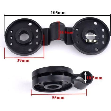 Pince Pour Filet D'ombrage - Polyéthylène Résistant Acide Alcali - Fixation Double Pour Serre Clôture Tente Extérieure - Noir - 5 Pièces (1/4)