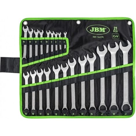 SET DE 21 LLAVES COMBINADAS JBM 54079 (1/4)