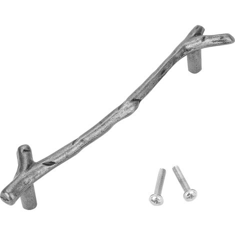 Möbeltürgriff aus massiver Zinklegierung, schlichtes Design, Astform (162-Silber) (1/5)