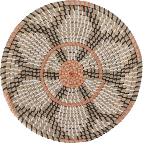 Handgeflochtener Gras-Wandschmuck, 35 cm, für Wohnzimmer oder Küche, gewebte Wanddekoration (1/5)