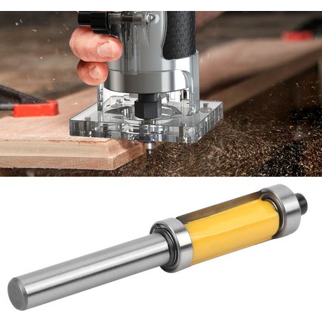 Fraise à affleurer à queue de 8 mm, outil de fraisage pour le travail du bois à double roulement (1/5)