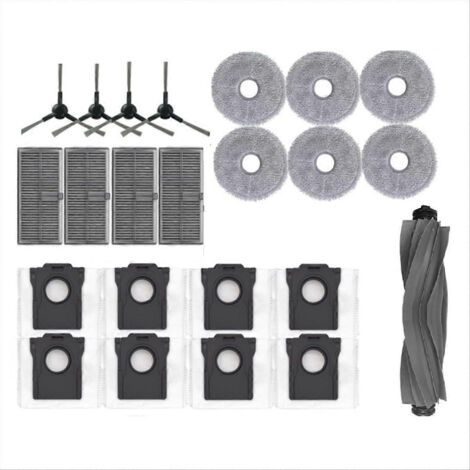 Lot de 23 pièces pour aspirateur L10s Pro Ultra Heat : pièces de rechange, brosse latérale principale, filtre HEPA, chiffon de nettoyage, poussière.