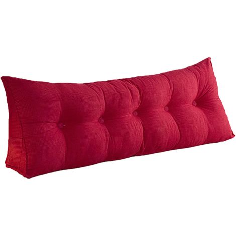 Coussin de chevet en polaire douce, grand coussin de lecture triangulaire pour le dos, coussin moelleux pour canapé et salon (1/5)