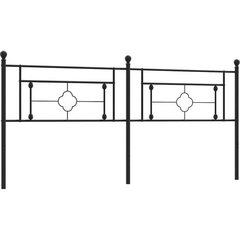 Maison Exclusive - Ersatz-Kopfteil Metall Schwarz 193 cm