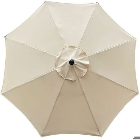 Toile de rechange pour parasol Ersandy, 8 baleines, 3 m, imperméable et résistante aux UV, idéale pour patio, terrasse ou jardin. (1/4)