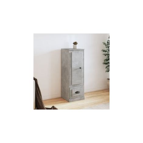Buffet haut gris béton 36x35,5x103,5 bois d'ingénierie (1/5)