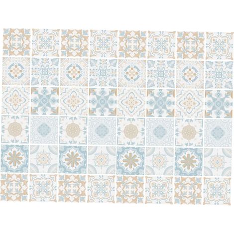 Autocollants Muraux Amovibles Pour Carrelage 48 Pièces Style Rétro Pour Cuisine Et Salle De Bain Faciles À Nettoyer (1/5)