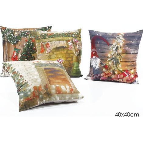 Cuscino natalizio per addobbi decorazioni di casa e vetrine 40x40 cm (1/5)