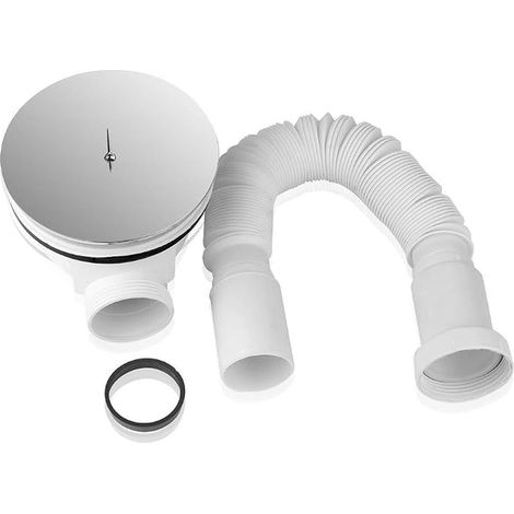 Shower waste with siphon for shower tray with drain hole diameter 90 mm, flexible hose (1/2)