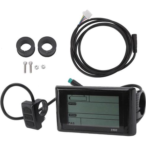Compteur Vélo S900 Écran LCD 24V 36V 48V Étanche Enregistrement Temps Réel pour Trottinette et VAE (1/5)