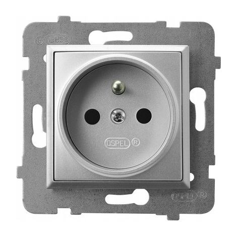 Aria Einzelsteckdose mit/ohne Silber GP-1UZ/m/18 (1/3)