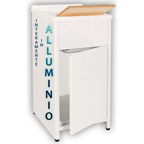 Lavatoio con mobile lavanderia L45 P50 in alluminio (1/5)