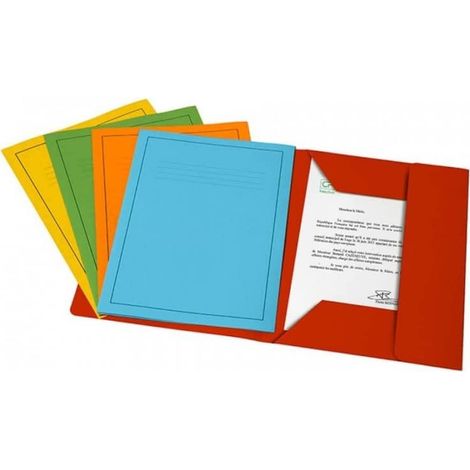 Fraschini Carpeta de 3 Solapas Bristol 200 g/m² con Impresión Azul 25x33 cm - Paquete de 25 unidades (1/3)