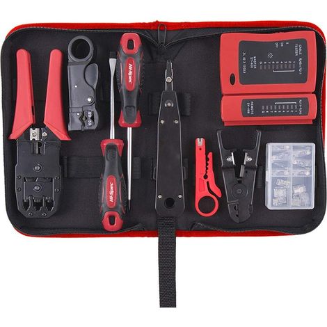 Network Tool Kit Ethernet LAN RJ11 RJ45 Cat5e TV Crimp Cable Tester (1/5)
