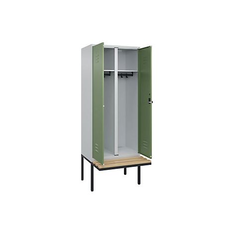 C+P  Armadietto sporco/pulito Classic PLUS con panca  parete
