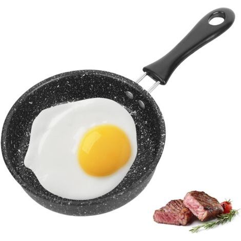 Mini poêle antiadhésive Ø 14 cm – Petite poêle à induction pour œufs frits, portable pour camping et cuisine à gaz (1/5)