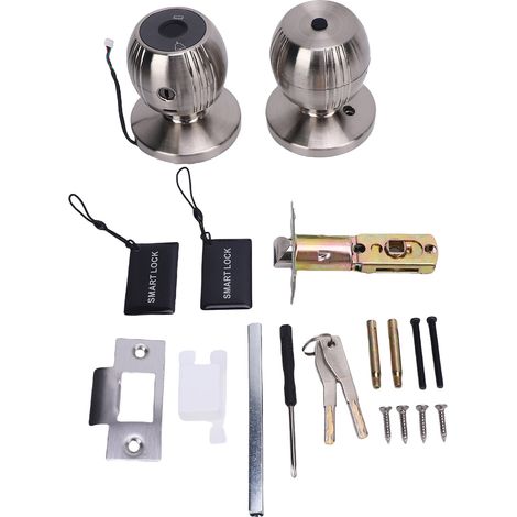 Serratura intelligente senza chiave, maniglia con lettore di impronte digitali, accesso remoto tramite app TY, Bluetooth 5 in 1 (impronta digitale/password/scheda/chiave/app) per porte da 40 a 60 mm, (1/5)