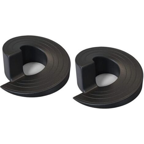 2 Pieces Door Stops Black Safety Door Stops for Door Bottoms on Concrete, Tile, Carpet, Linoleum and Wooden Floors (1/4)