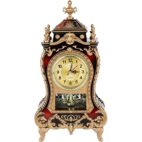 Orologio da tavolo vintage in stile retrò per soggiorno e camera da letto – sveglia da viaggio e per la casa, elegante, affidabile e decorativo - Crezuo