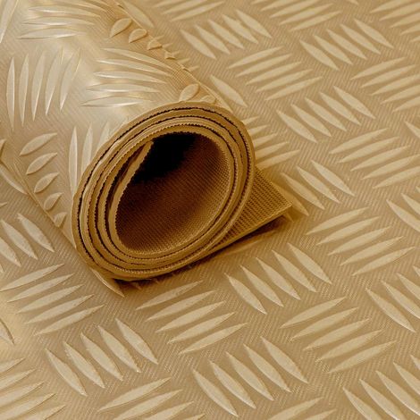 Alfombra de goma / alfombra de goma en rollo Traanplaat 3mm beige - Ancho 150 cm - Por metro lineal