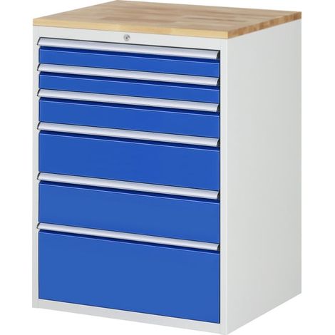 Armoire à tiroirs Rau hêtre-top et 6 x tiroirs -XL 2x90 1x120 2x180 1x270mm (1/5)
