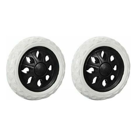 Roulettes de remplacement pour chariot de courses – Lot de 2 roues noires en polypropylène résistant, diamètre 10 cm