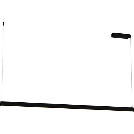 Suspension Luminaire LED 152cm 32W IRC90 Variable Noir Sablé ZAMBELIS 2556 - Blanc chaud - 3000K