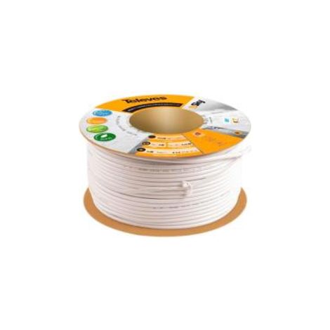 Bobine 100m Câble coaxial TV CXT5 5mm BLANC