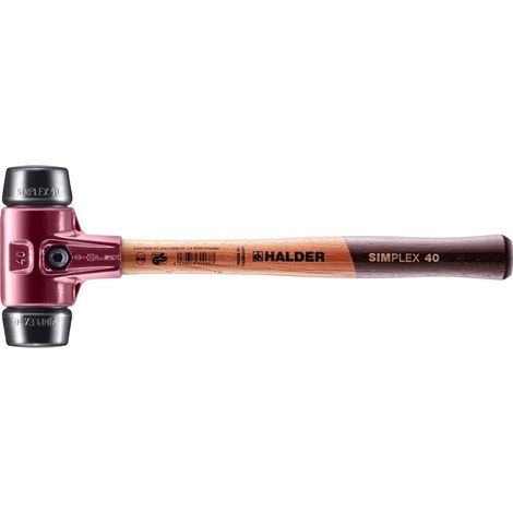 Maillet à frappe amortie SIMPLEX Longueur 330 mm Ø de la tête 40 mm semi-dur bois caoutchouc noir