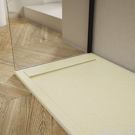Plato de ducha pizarra RIBERA crema  80x190cm rejilla color