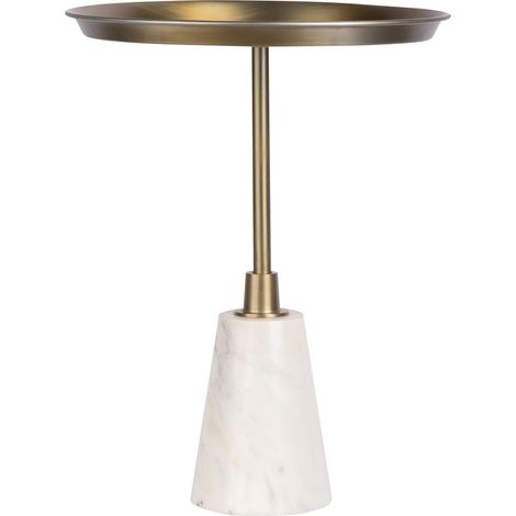 Table d'appoint Grant 125 - Or et Blanc (1/4)