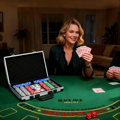 Mallette de poker coffret de poker complet 400 jetons cartes à jouer boîtier en abs dés dealer clés tapis design moderne