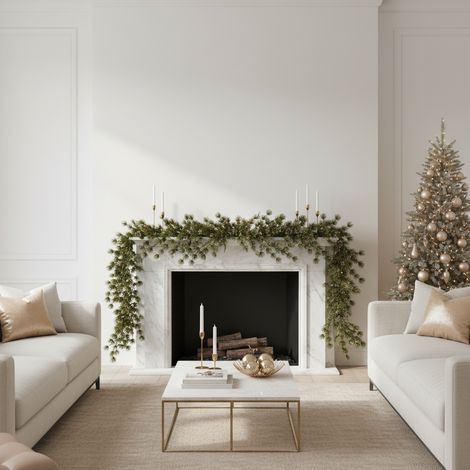 Festone natalizio in ramo di pino, decorazione natalizia da 180 cm (1/5)