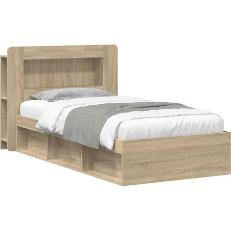 Maison Exclusive - Telaio del letto con storage Rovere Sonoma 75 x 190 cm (1/5)