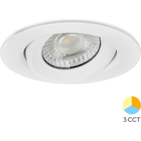 Spot LED encastrable 10W rond blanc 3-en-1 – BRAYTRON