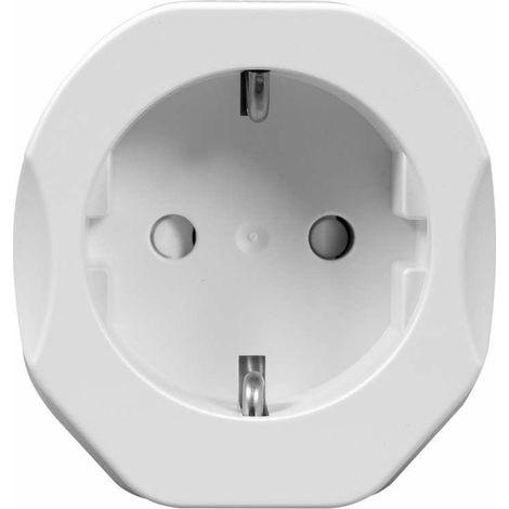 Adaptador de enchufe eléctrico, Sthor 72442, conversión rápida y segura de corriente, ideal para hogar y oficina, diseño compacto y resistente, fácil de usar, color blanco