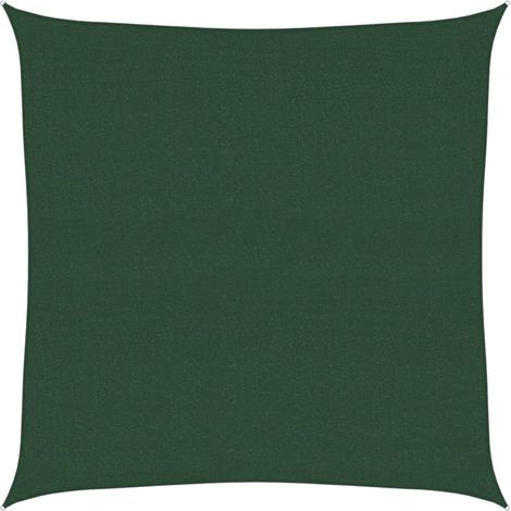 Voile d'ombrage - Toile solaire - Voile de parasol 160 g/m² Vert foncé 4,5x4,5 m PEHD Chic-131530 (1/5)