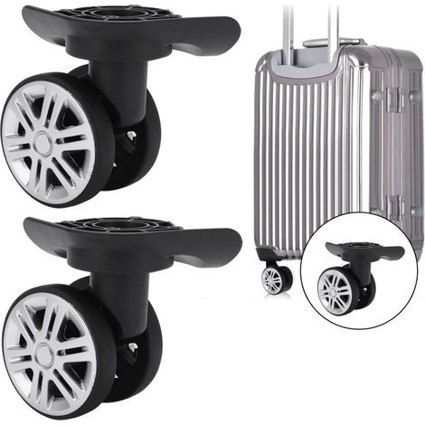 Silent suitcase wheels A19 – Pair of double-row wheels – Diameter 6 cm – Materials PP and PET – Easy installation with screws (1/5)