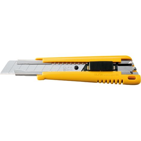Cutter olfa 18 mm acier inoxydable jaune noir (1/5)