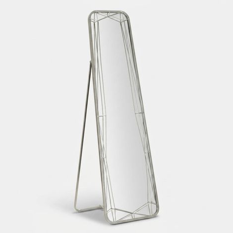 Specchio da terra moderno in metallo con supporto Aster (1/5)